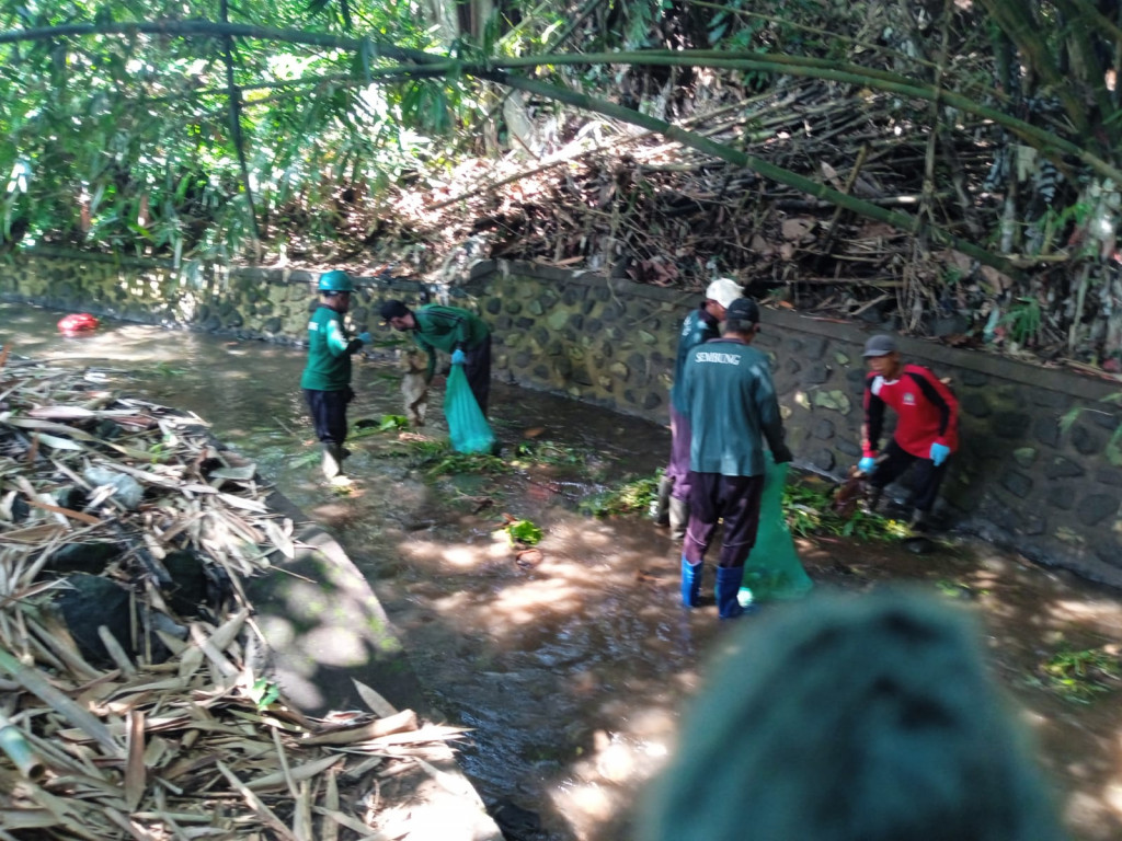 Kegiatan Pembersihhan Bantaran Sungai Oleh DKP Desa Sembung dan Organisasi Sungai Watch